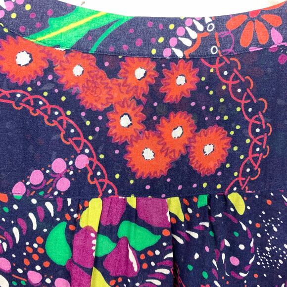 Lilly Pulitzer Garden Menagerie Providence Blouse Purple Red Floral Size Small - Picture 11 of 12